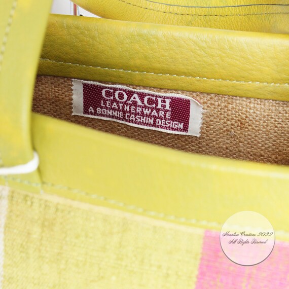 Bonnie Cashin for Coach Bag Canvas and Leather To… - image 9