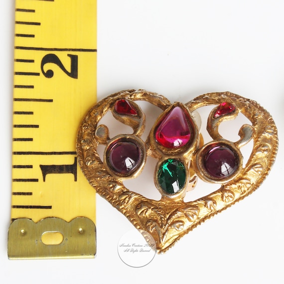 Christian Lacroix Earrings Large Statement Heart … - image 6