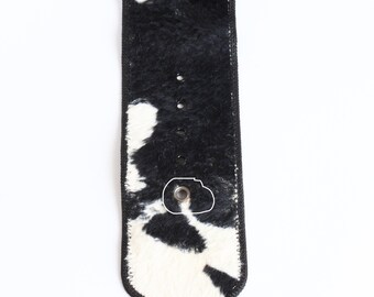 Norma Kamali OMO Wide Belt Cow Print Faux Fur Vintage 90s  display picture 2