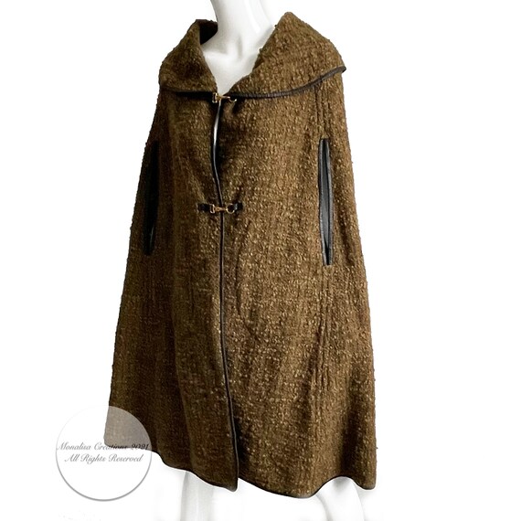 Bonnie Cashin for Sills Cape Boucle Knit with Lea… - image 7
