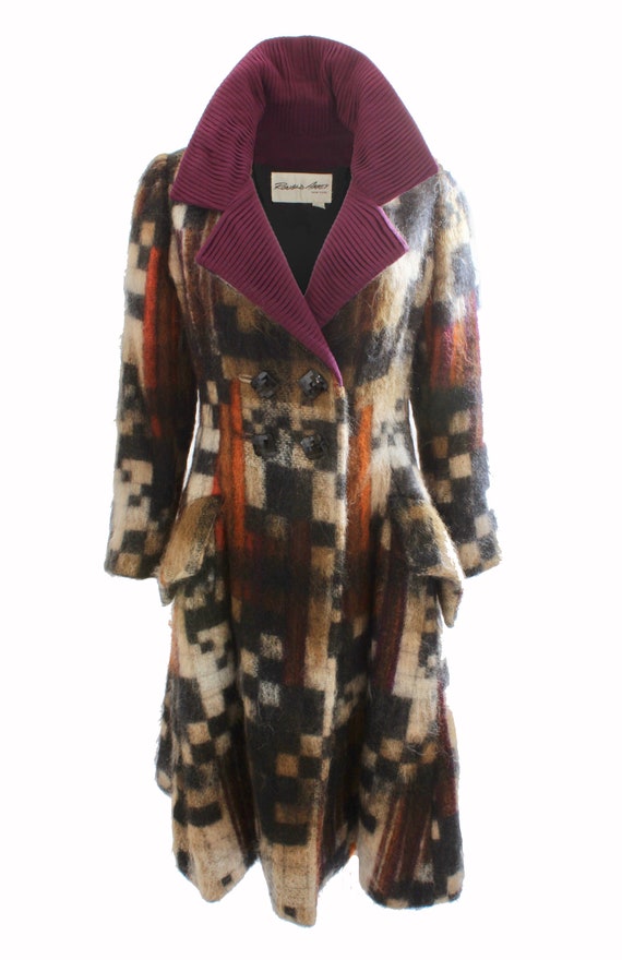 Rare Ronald Amey Coat Mohair with Silk Collar 1970