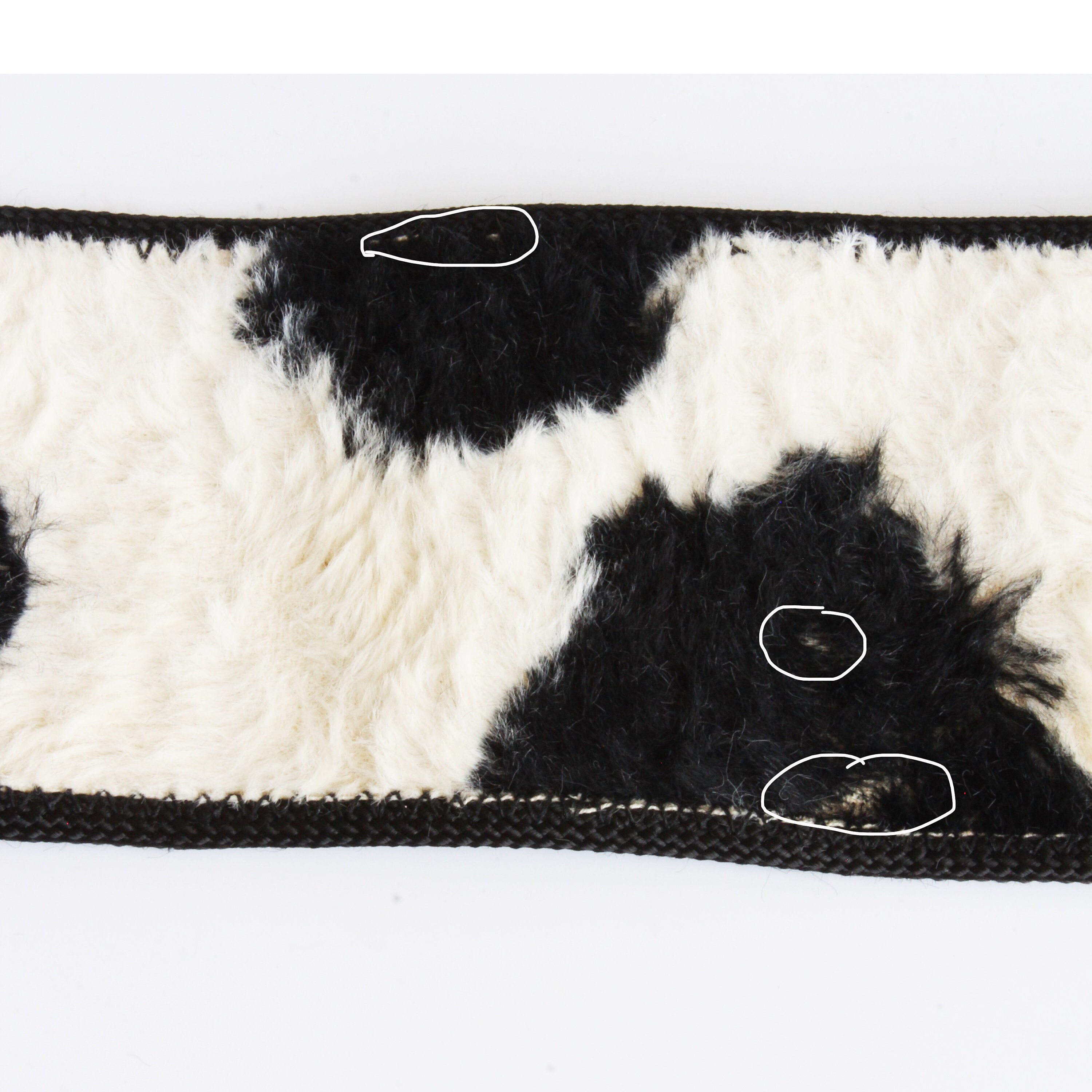 Norma Kamali OMO Wide Belt Cow Print Faux Fur Vintage 90s  display picture 3