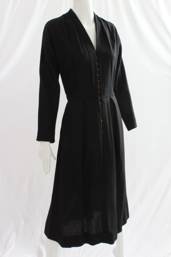 Vintage Claire McCardell for Townley Black Wool Dr
