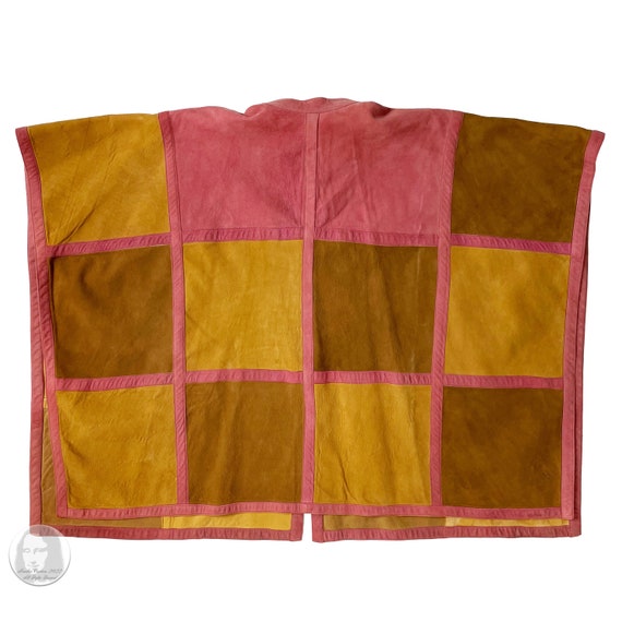 Bonnie Cashin for Sills Poncho Cape Pink Suede Mu… - image 6