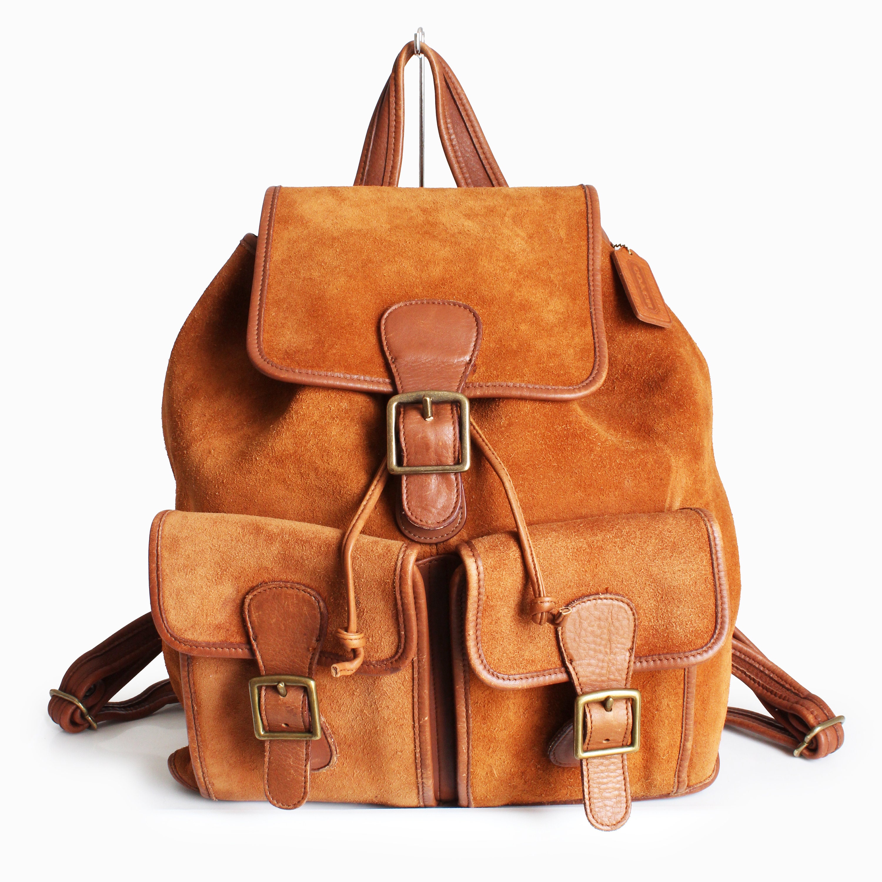 バッグ Vintage Coach Berkeley Suede Backpack Vintage Coach Berkeley Leather Suede Convertible Backpack