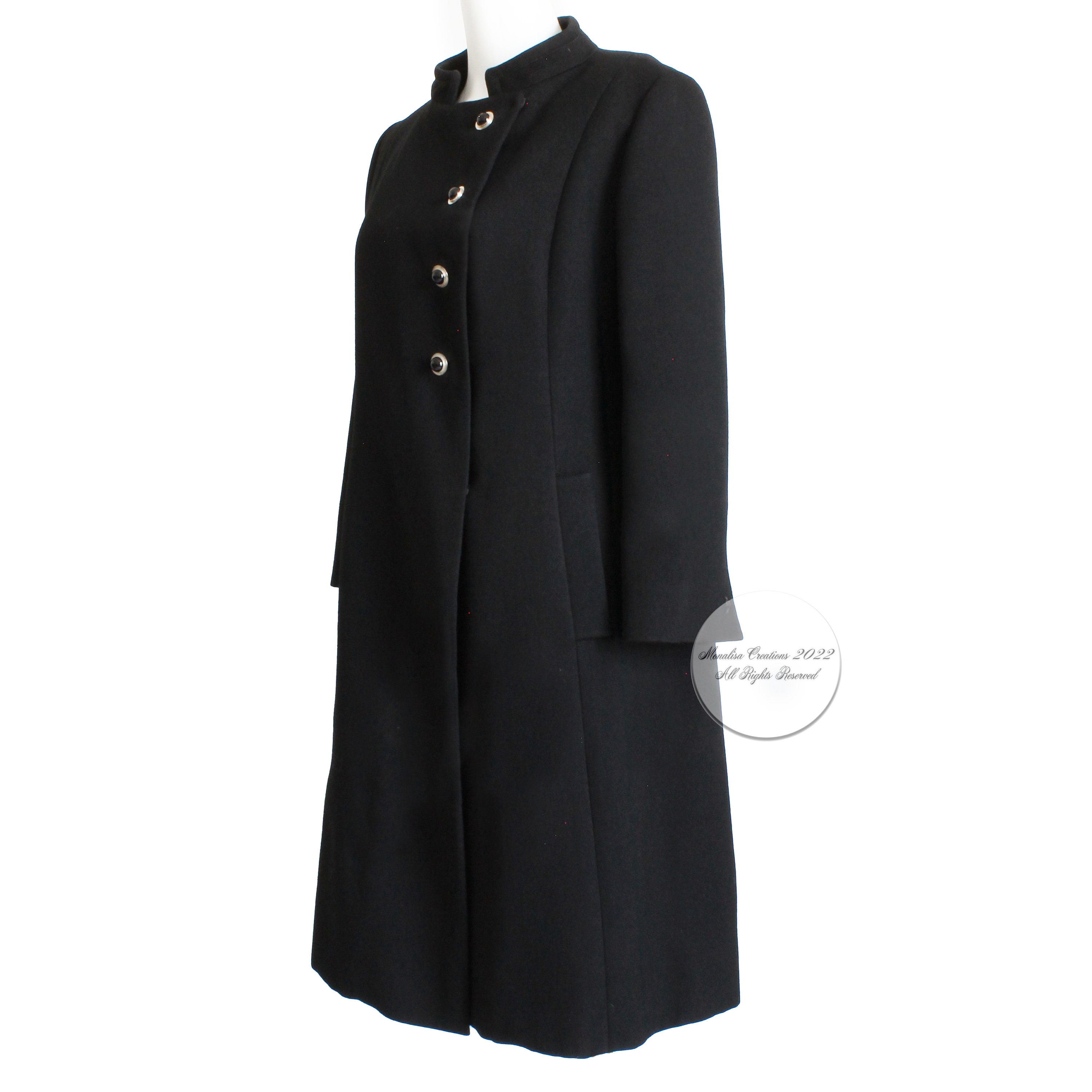 ※ shizuka0208military wool rich coat 50s Wool Coat by Zelinka Matlick Military Style Tailored