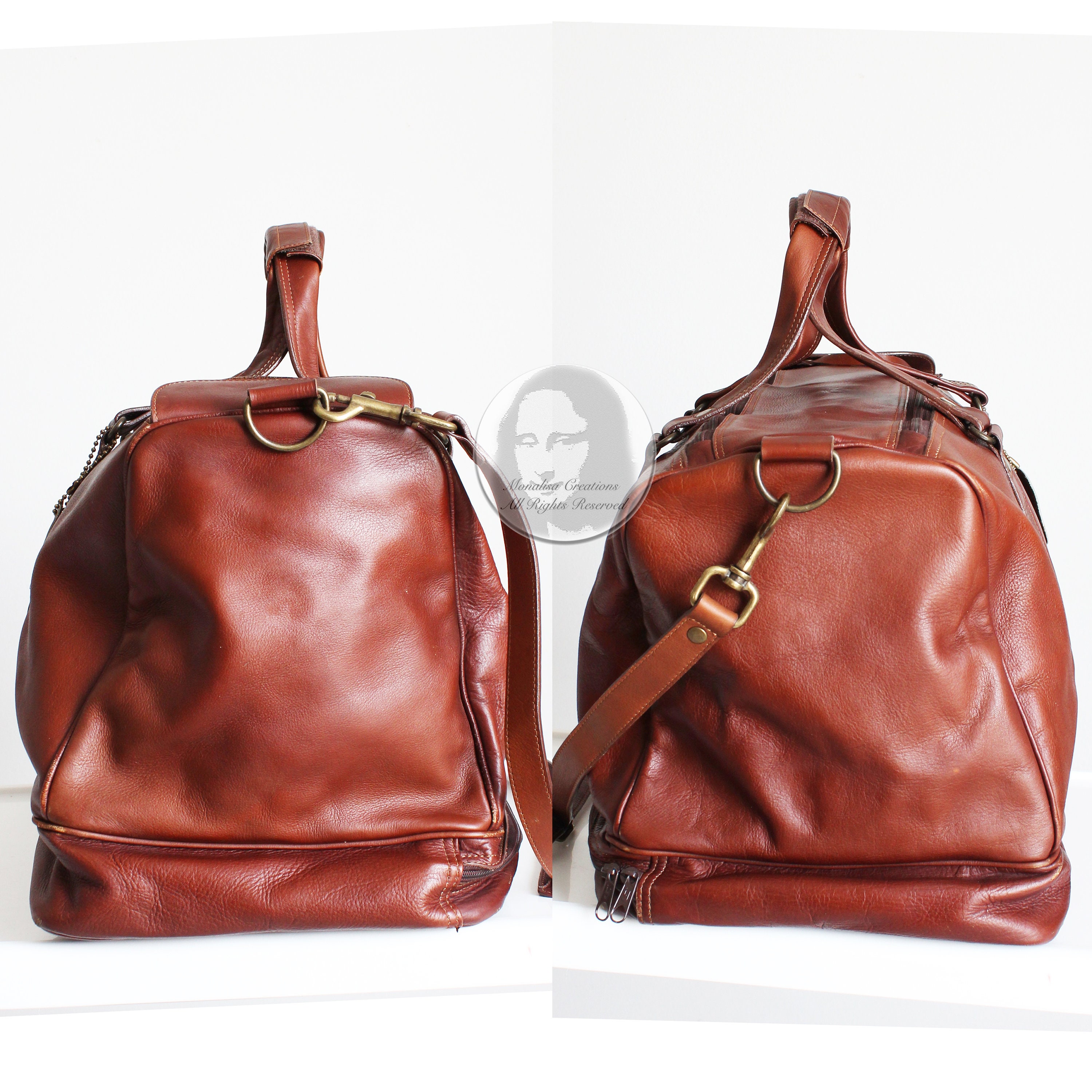 TICA Sport Leather Duffle Bag With Crossbody Strap Large Golf Sports
