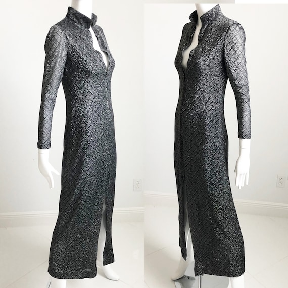 Donald Brooks Boutique Maxi Dress with Metallic D… - image 5