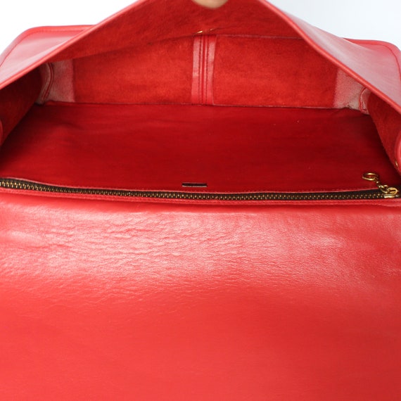 Vintage Coach Bag Convertible Clutch Rare Red Bas… - image 9