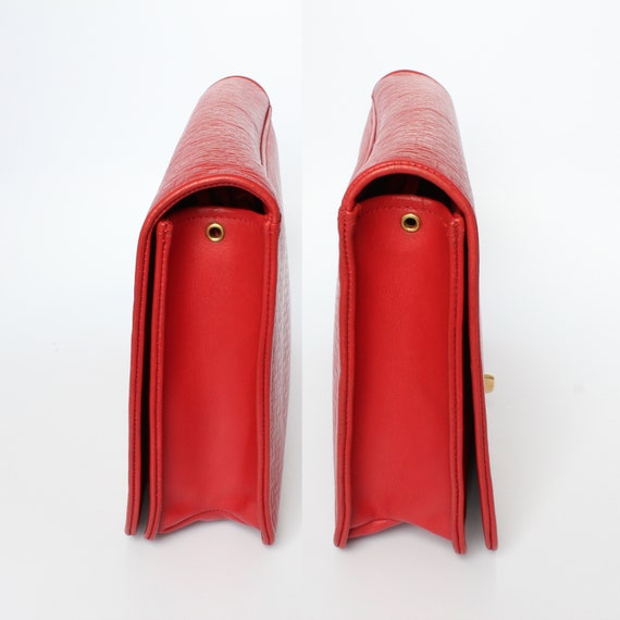 Vintage Coach Bag Convertible Clutch Rare Red Bas… - image 4