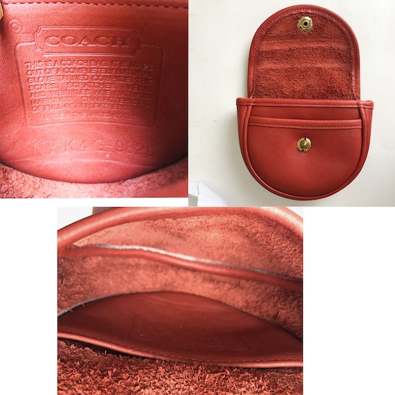 Vintage Coach Mini Bag Belt Bag With Spring Lock Red Leather 