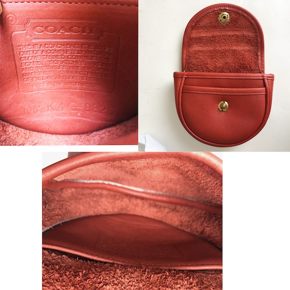 Vintage Coach Mini Bag Belt Bag With Spring Lock Red Leather Vintage Coach Mini Bag Belt Bag With Spring Lock Red Leather