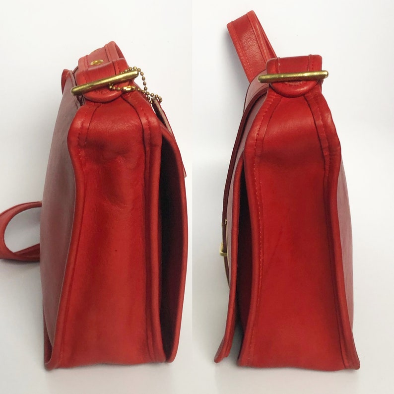 Vintage Bonnie Cashin Coach Bag Red Leather With Hasp Lock HTF | Etsy