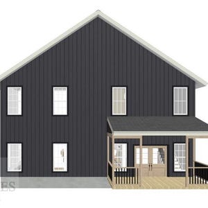 Der Hartriegel - 3 Schlafzimmer 2.5 Bad Grundriss; 35x35 stein; 2.000 Quadratfuß