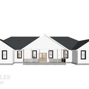 The Willow Bend - 4 Bedroom 4 1/2 Bathroom Floor Plan; Barndominium