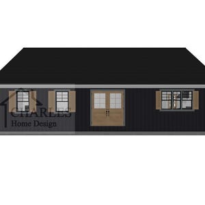 The Palmetto Cottage - 2 slaapkamers en 1 badkamer Plattegrond; 30 x 40 barndominium