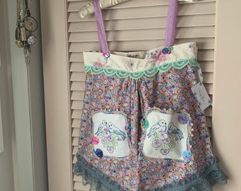 UPCYCLED Girly Bohemian Embroidered Tank Freely Born