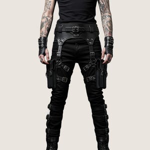 レッグウェア ARMOR LEG HARNESS (BLACK) Quality Techwear Leg Harness | CYBER TECHWEAR®