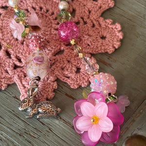 Beaded Blythe Doll Pull Strings | One-of-a-Kind Custom Doll Accessories Vernal Awakening