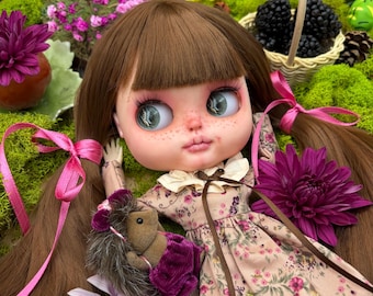 OOAK Custom Blythe Doll Story Book Girl - Violet - Applenoggin Doll