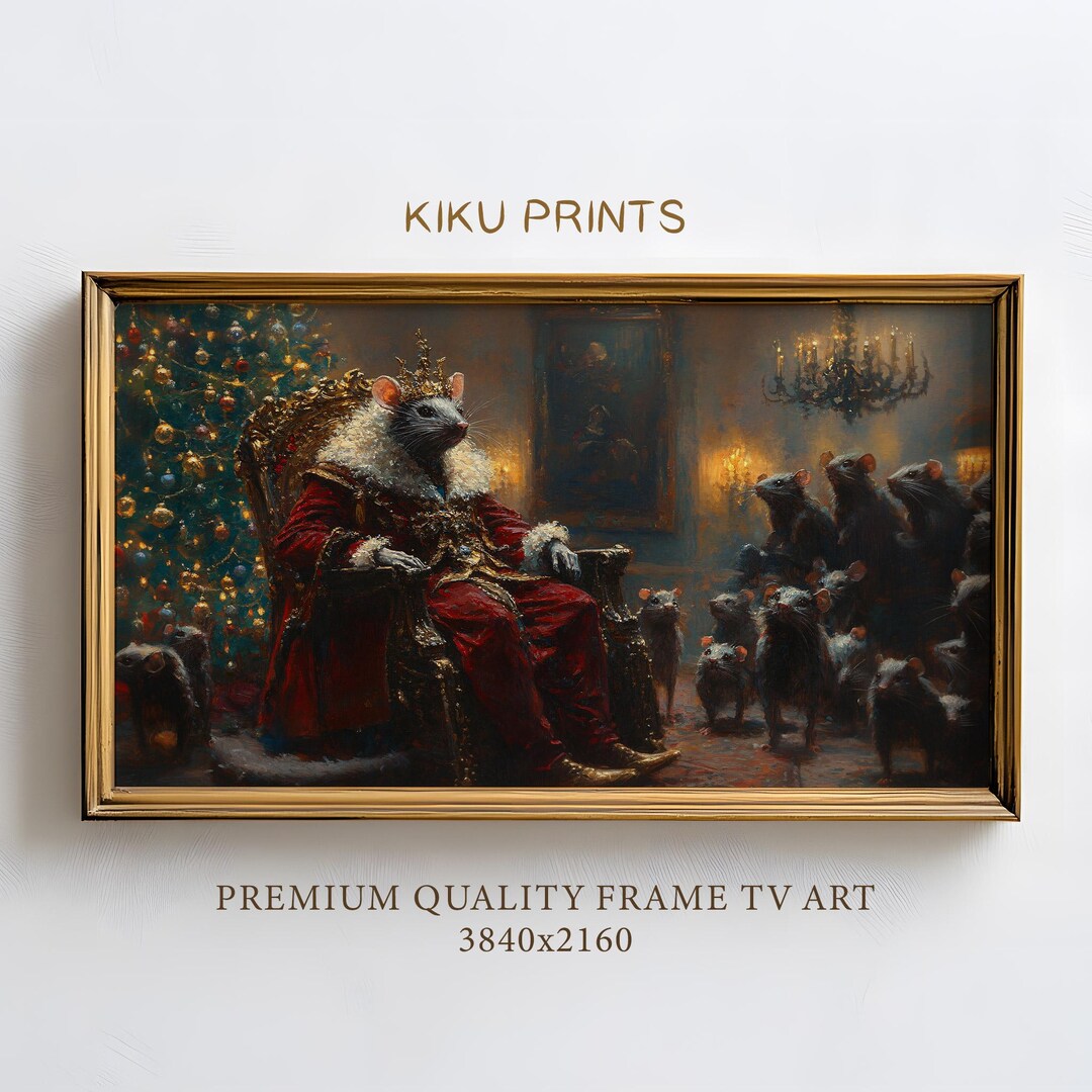 Frame TV Art Nutcracker Rat King, Vintage Xmas Oil Painting, Nutcracker ...