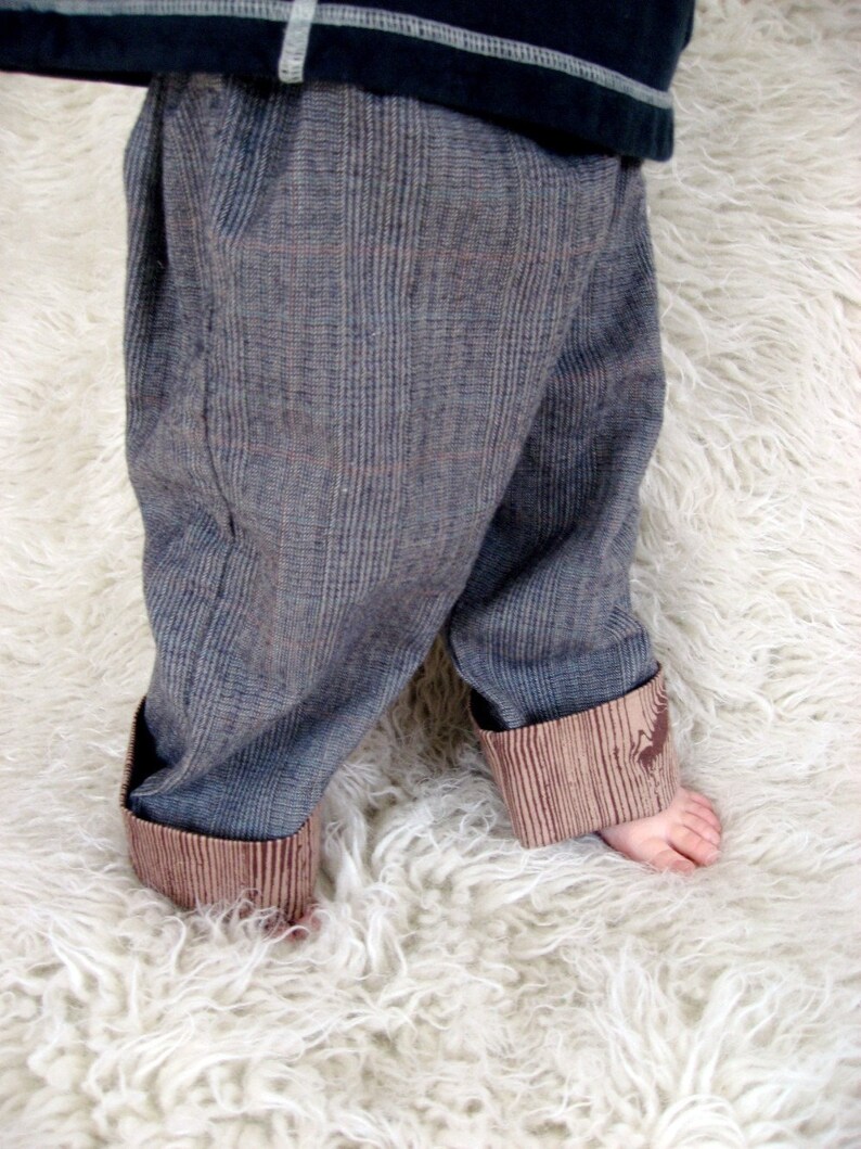 recycled kids clothing tutorial adding length, hemming pants image 3