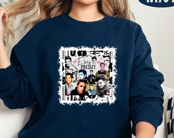 Elvis Presley Collection Sweatshirt, Elvis Presley Crewneck, Elvis Presley Gift, Elvis Presley Sweater,Gift for Elvis Presley Fan Sweatshirt