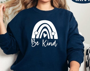 Be Kind Sweatshirt, Kindness Crewneck, Retro Be Kind Sweatshirt, Vintage Love Sweatshirt, Women's Sweatshirt, Gift For Women Anti-Racism