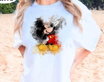 Mickey Watercolor Shirt, Mickey Mouse Shirt, Vintage Mickey Shirt, Disney Vacation Shirt, Disneyland Mickey Shirt, Magic Kingdom Shirt