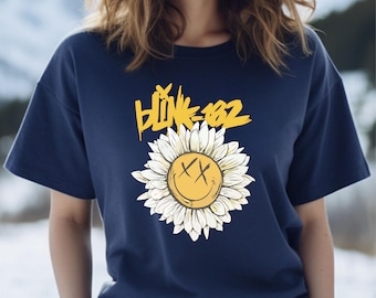Blink 182 Shirt, Vintage Blink 182 2003 Album Shirt, World Tour Shirt, 90s Gifts, Blink 182 The World Tour Shirt, Arrow Smiley Shirt