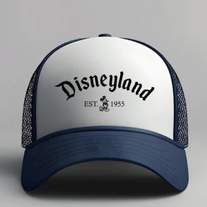 Disneyland Est 1955  Foam Mesh-Back Trucker Cap, Disneyland Cap, Disney Trip Hat, Matching Disney Vacation Cap, Disney Family Vacation Hat