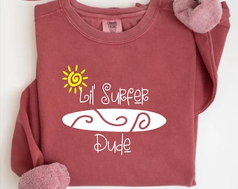 Lil Surfer Dude Sweater, Cozy Lil Surfer Dude Sweater, Surf’s Up Lil Surfer Dude Sweater, Beach Vibes Surfer Dude Sweater