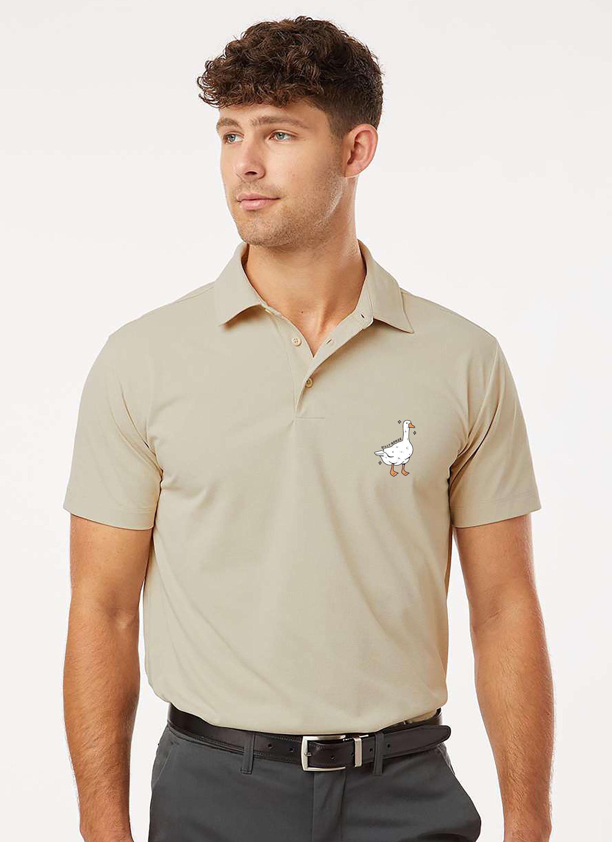Silly Goose Polo Shirt, Goose Polo, Silly Goose Shirt, Funny Goose Polo Shirt, Funny Shirt, Silly Goose On The Loose Polo Shirt