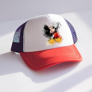 Mickey Foam Mesh-Back Trucker Cap, Disneyland Cap, Disney Trip Hat, Matching Disney Vacation Cap, Disney Family Vacation Hat