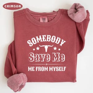 Somebody Save Me From Myself Sweatshirt, Jelly Roll Crewneck, Country Music Outfit, Western Country Music Sweatshirt, Cowgirl Cowboy Sweater