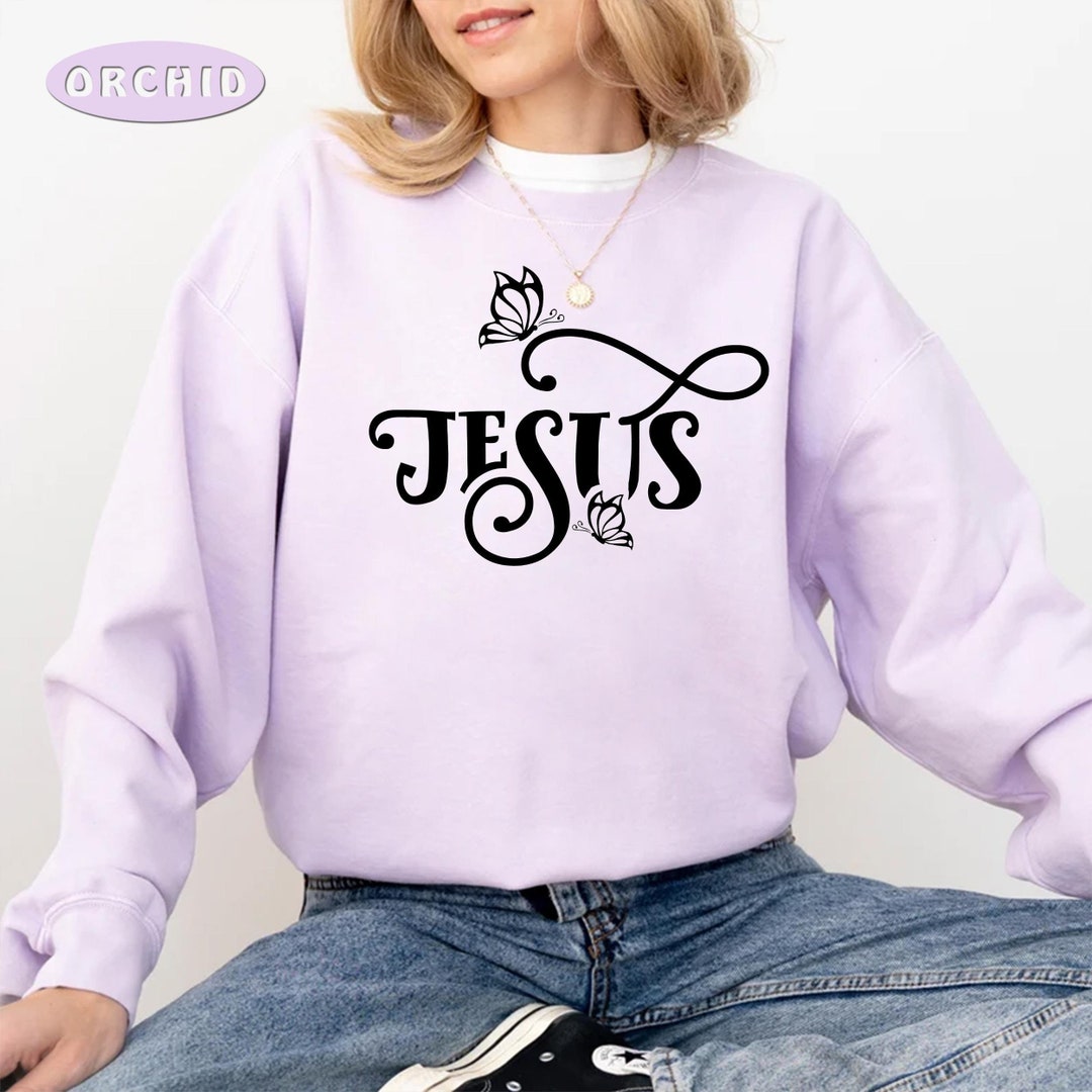 Jesus Sweater Christian Faith Apparel, Jesus Print Inspirational ...
