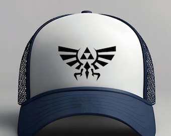Hyrule Royal Crest Foam Mesh-Back Trucker Cap, Hyrule Royal Crest Symbol Cap, The Legend of Zelda Hat, Symbol Ocarina of Time Hat