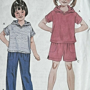 Simplicity Sewing Pattern 9170 Hoodie Top Shorts Pants Summer Size 3-8 Easy 2000