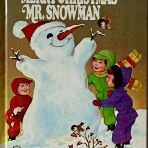 Wesołych Świąt Pan Bałwan Irma Wilde Wonder Book 1976 Vintage