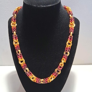 Chainmail Necklace in Box Weave: Anodized Aluminum, Adjustable (18&quot; to 20&quot;)