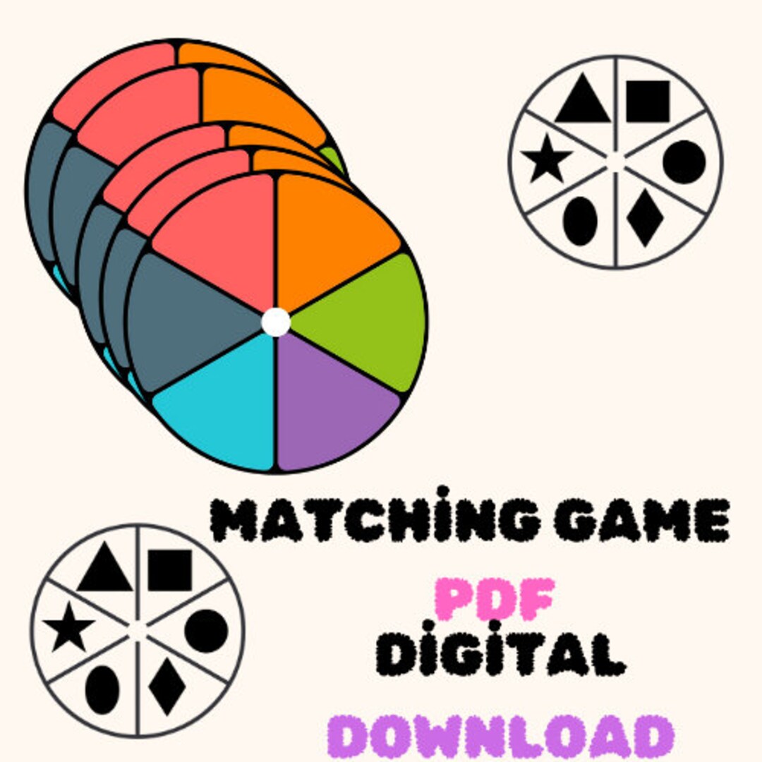 Color and Shape Matching Game Educational Spinning Wheels for Kids