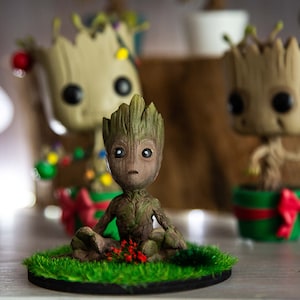 Baby Groot assis Diorama Marvel Gardien de la galaxie image 6