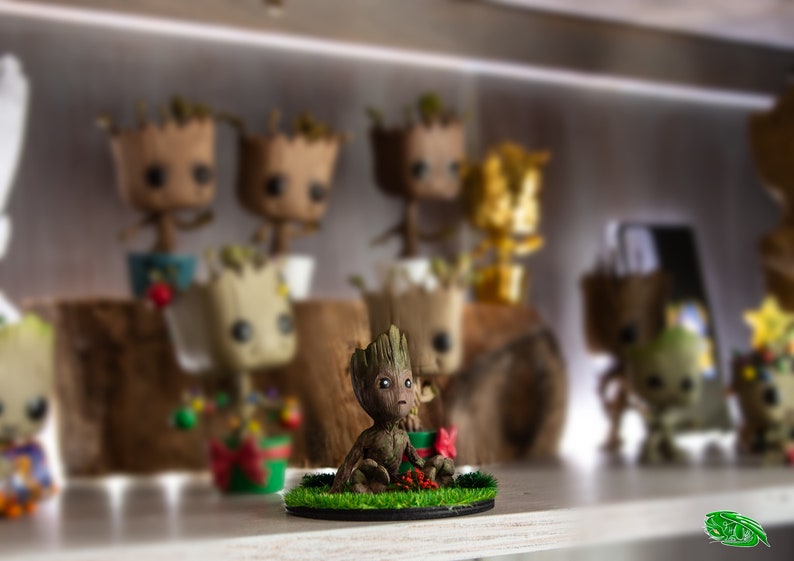 Baby Groot assis Diorama Marvel Gardien de la galaxie image 7