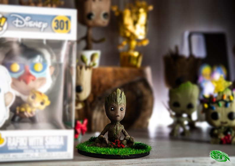 Baby Groot assis Diorama Marvel Gardien de la galaxie image 5