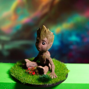 Baby Groot assis Diorama Marvel Gardien de la galaxie image 2