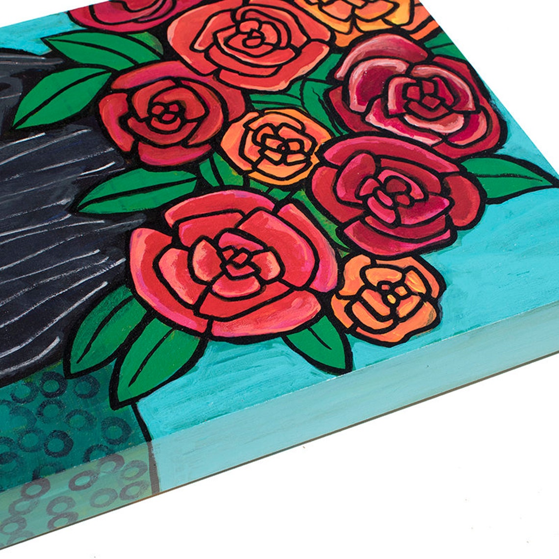 Red Rose Still Life Painting Bunch of Roses in a Vase - Etsy