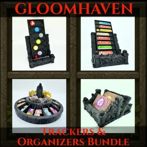 Gloomhaven Trackers & Organizers Bundle: 3D Printed Board Game Upgrade