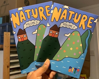 BITS Magazine: Issue 03 - Nature. Independent Zine, Vegan gift, Illustration, Activities, Puzzles, Artists, Adventurist, Art, Zine