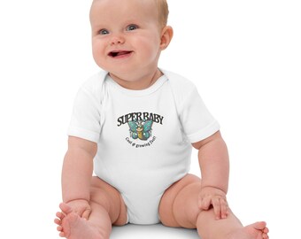 ORGANIC COTTON BODYSUIT - Super Baby Bodysuit, Baby Bodysuit, Toddler Bodysuit, One Piece Bodysuit, Newborn Gift, Newborn Bodysuit for Gifts