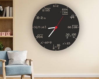 Zegar ścienny z motywem matematyki: dekoracja dla miłośników matematyki